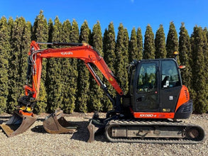 Kubota KX080 - 4 + 3 Godets et ENGCON - Mini - pelle 8T - Logist Agri