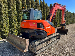 Kubota KX080 - 4 + 3 Godets et ENGCON - Mini - pelle 8T - Logist Agri