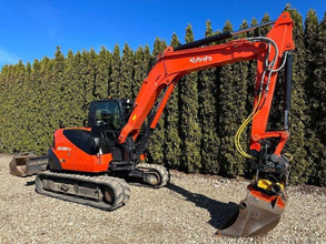 Kubota KX080 - 4 + 3 Godets et ENGCON - Mini - pelle 8T - Logist Agri