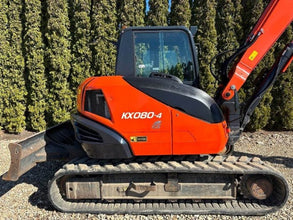 Kubota KX080 - 4 + 3 Godets et ENGCON - Mini - pelle 8T - Logist Agri