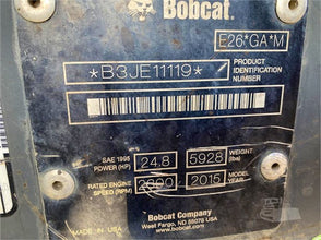 Mini pelle Bobcat E26 - 2015 - Logist Agri