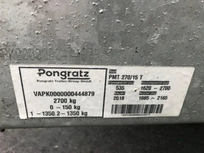 Remorque porte - engins Pongratz PMT 270/15 T – PTAC 2,7 T - Logist Agri